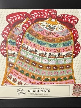 Hester and Cook 'Twelve Days of Christmas Bells' Holiday Paper Placemats/12